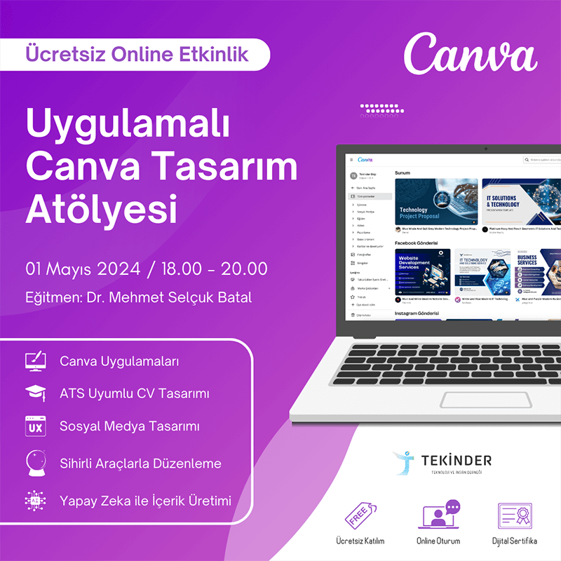 Canva ile Uygulamalı Tasarım Atölyesi