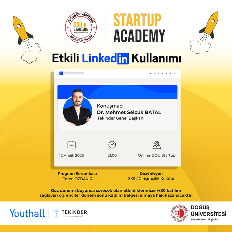 DOÜ Girişimcilik Etkili Linkedin Semineri